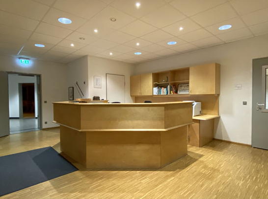 Anmeldung und Eingangsbereich des Schützenheims Planegg